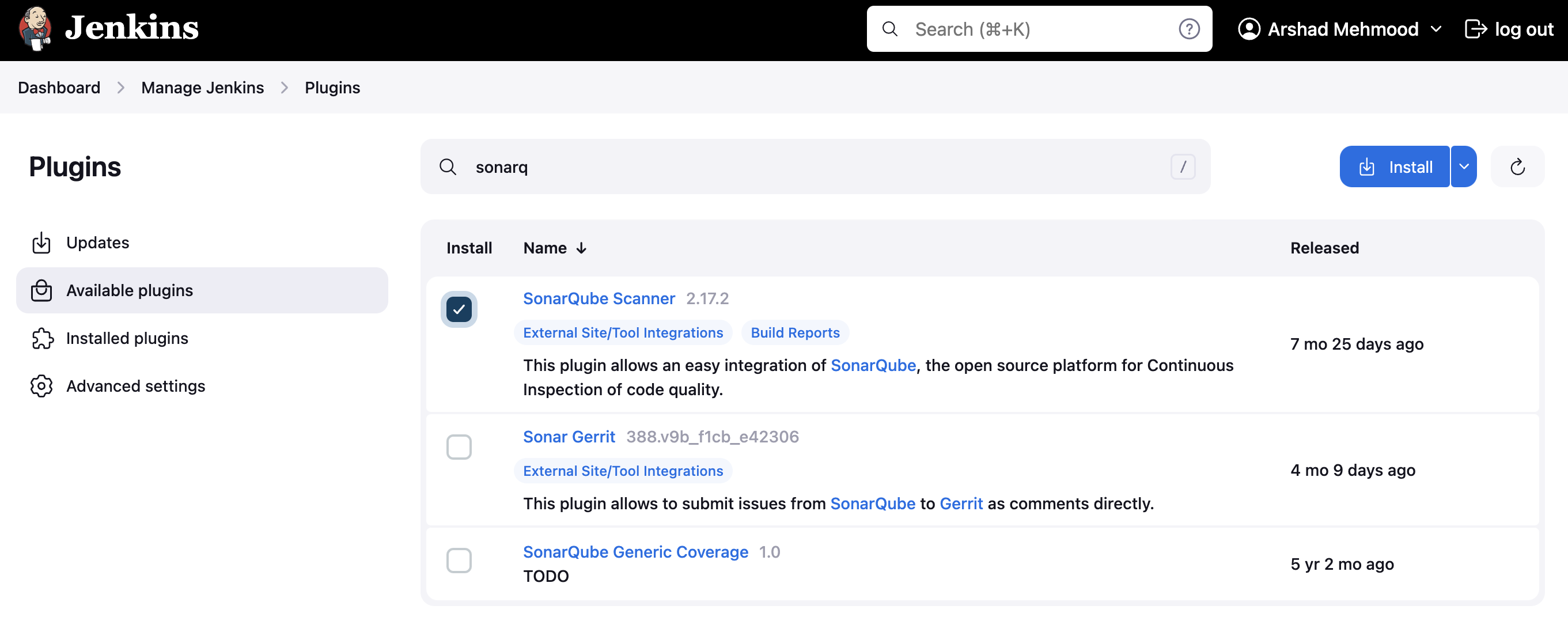 SonarQube Jenkins Integration