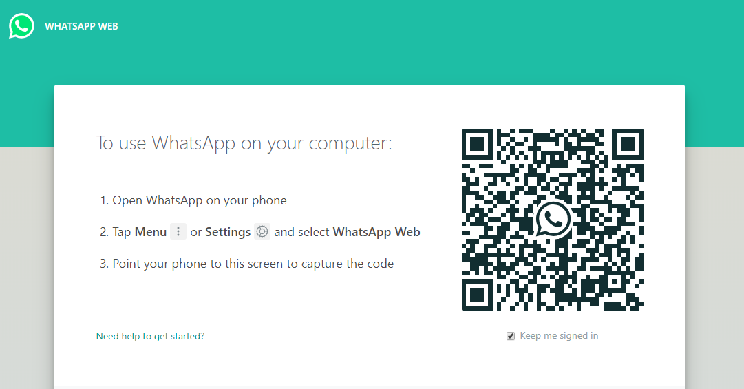 WhatsApp Web connected on a computer