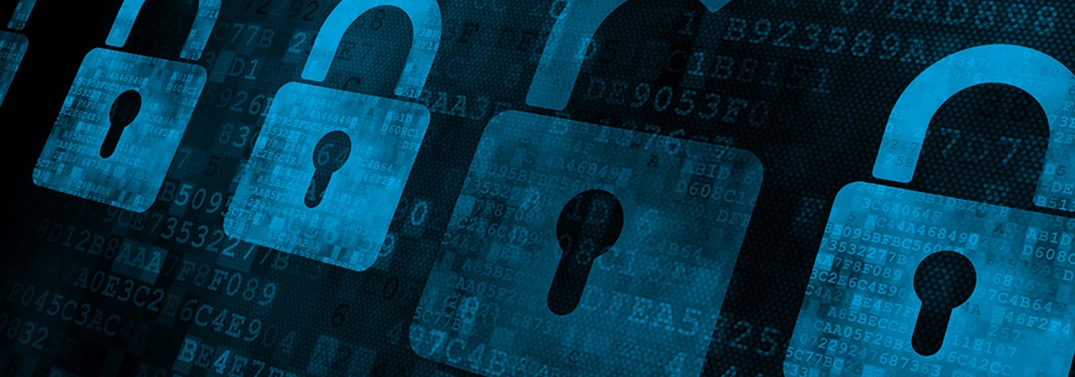 Padlock on a keyboard, standing in for account security